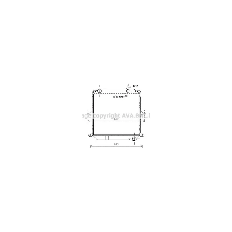 Radiateur, refroidissement du moteur AVA QUALITY COOLING DN2362