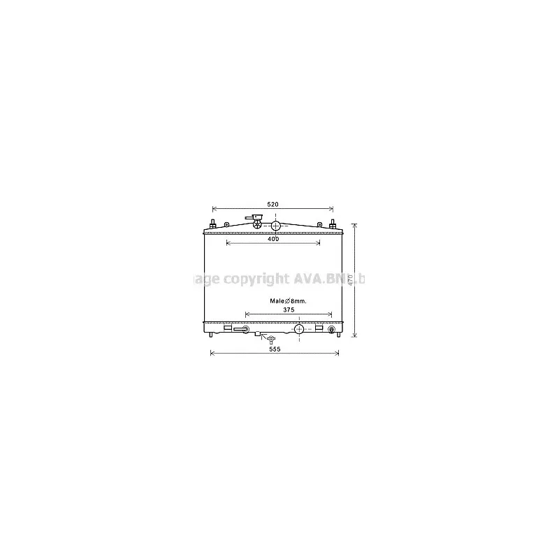 Radiateur, refroidissement du moteur AVA QUALITY COOLING DN2376