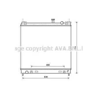 Radiateur, refroidissement du moteur AVA QUALITY COOLING DN2378