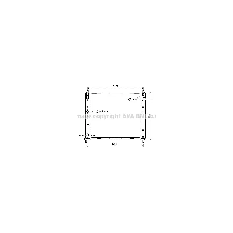 Radiateur, refroidissement du moteur AVA QUALITY COOLING DN2385