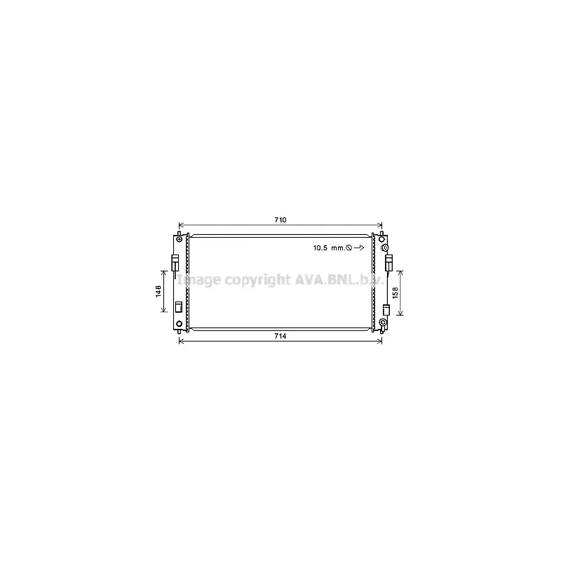 Radiateur, refroidissement du moteur AVA QUALITY COOLING DN2391