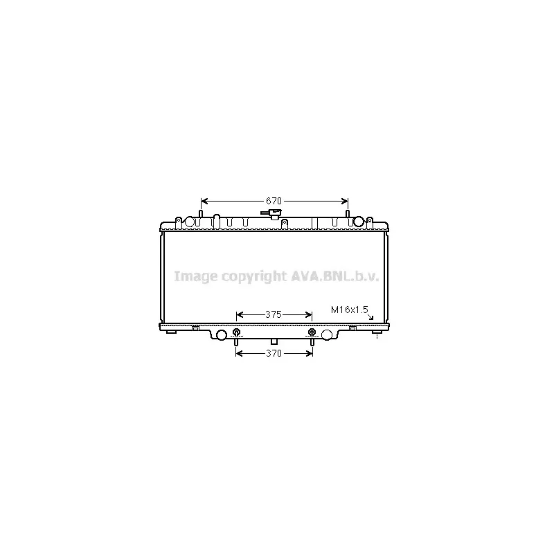 Radiateur, refroidissement du moteur AVA QUALITY COOLING DN2393