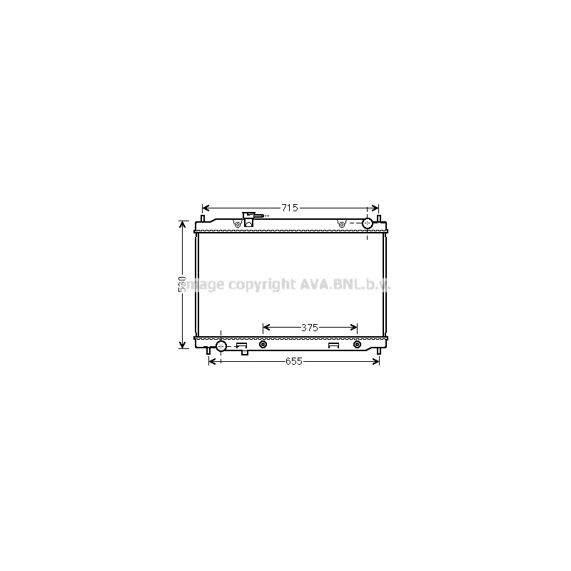 Radiateur, refroidissement du moteur AVA QUALITY COOLING DN2396