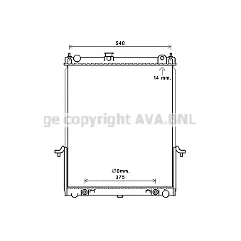 Radiateur, refroidissement du moteur AVA QUALITY COOLING