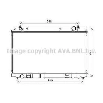 Radiateur, refroidissement du moteur AVA QUALITY COOLING DN2400