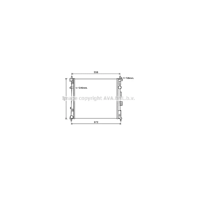 Radiateur, refroidissement du moteur AVA QUALITY COOLING DN2407