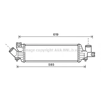 Intercooler, échangeur AVA QUALITY COOLING DN4337
