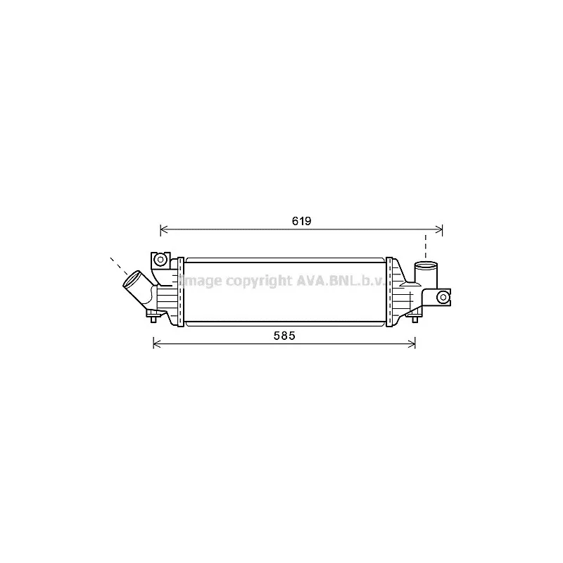 Intercooler, échangeur AVA QUALITY COOLING DN4337