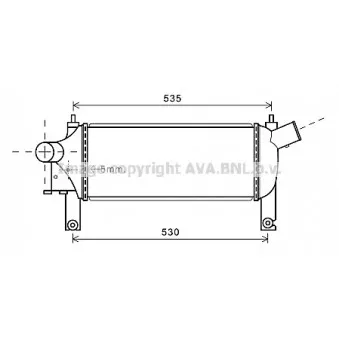 Intercooler, échangeur AVA QUALITY COOLING DN4339