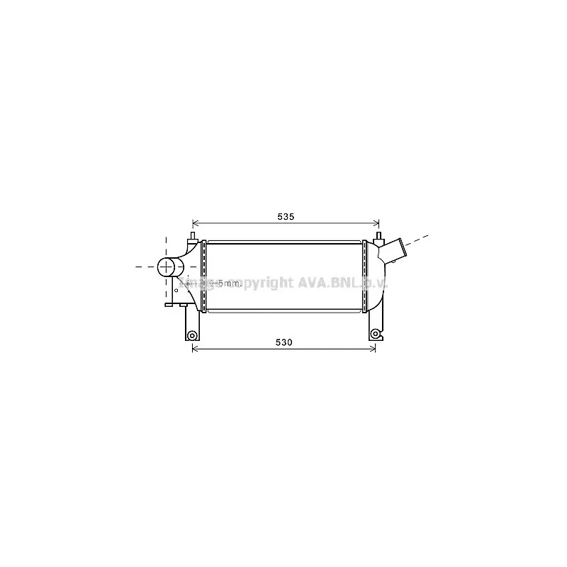 Intercooler, échangeur AVA QUALITY COOLING DN4339