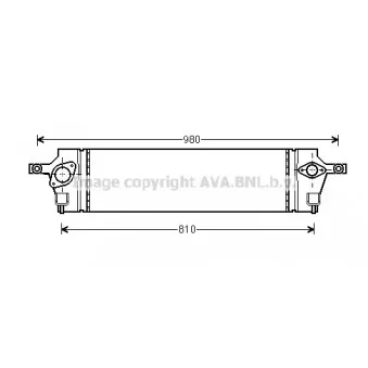 Intercooler, échangeur AVA QUALITY COOLING DN4350