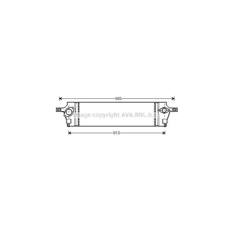 Intercooler, échangeur AVA QUALITY COOLING DN4350