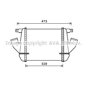 Intercooler, échangeur AVA QUALITY COOLING DN4408