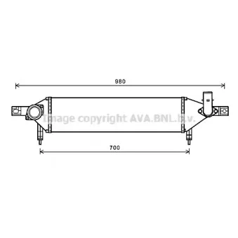 Intercooler, échangeur AVA QUALITY COOLING DN4409