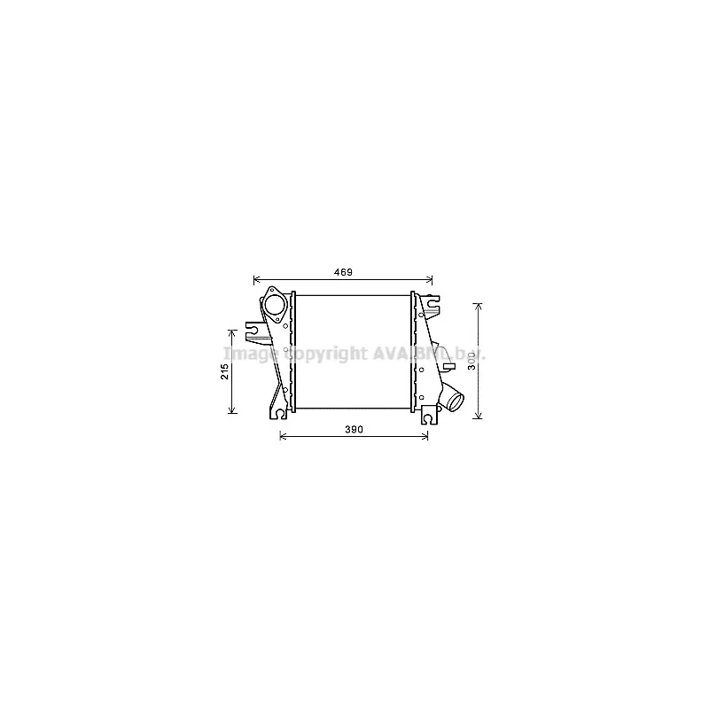 Intercooler, échangeur AVA QUALITY COOLING DN4411
