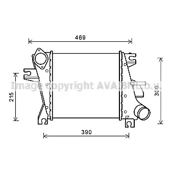 Intercooler, échangeur AVA QUALITY COOLING DN4412