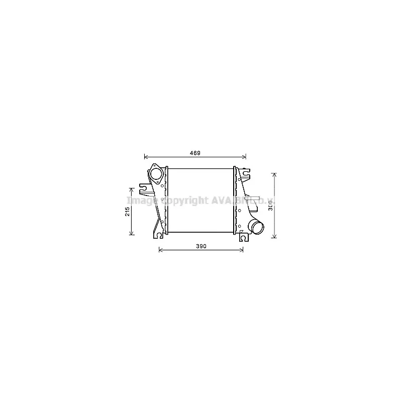 Intercooler, échangeur AVA QUALITY COOLING DN4412