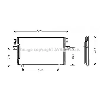 Condenseur, climatisation AVA QUALITY COOLING DN5160