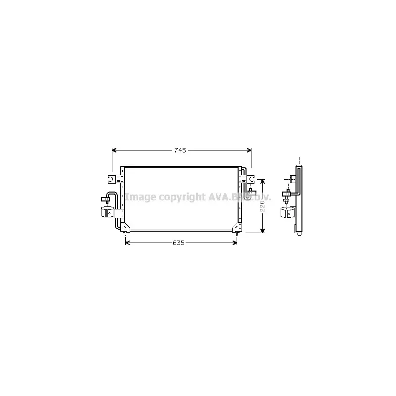 Condenseur, climatisation AVA QUALITY COOLING DN5163