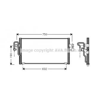 Condenseur, climatisation AVA QUALITY COOLING DN5164