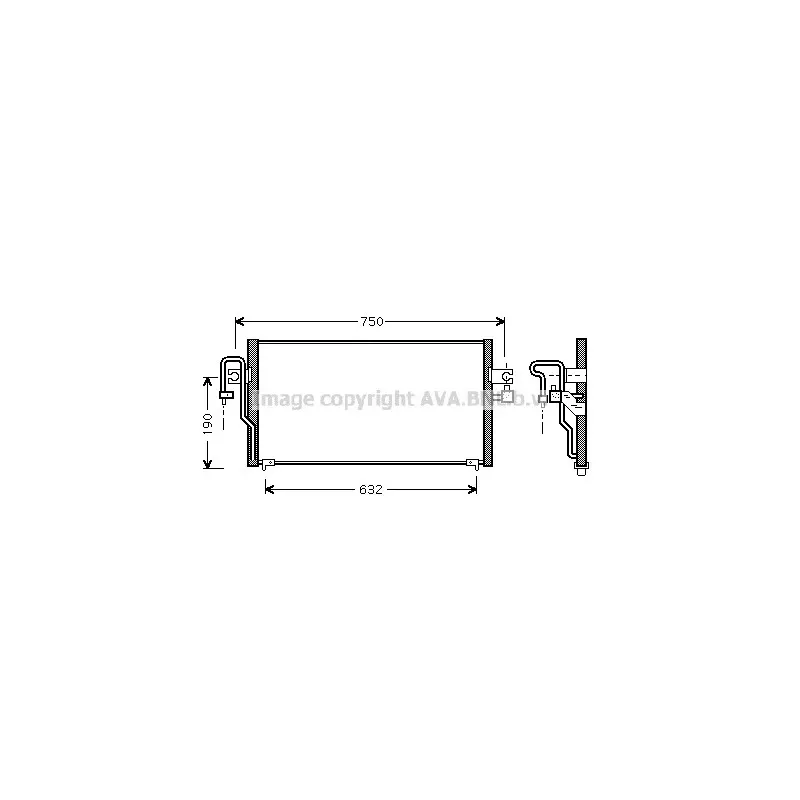 Condenseur, climatisation AVA QUALITY COOLING DN5164