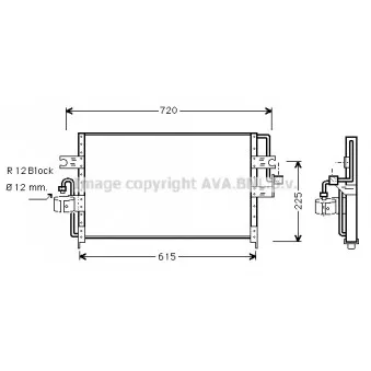 Condenseur, climatisation AVA QUALITY COOLING DN5165