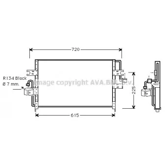 Condenseur, climatisation AVA QUALITY COOLING DN5166