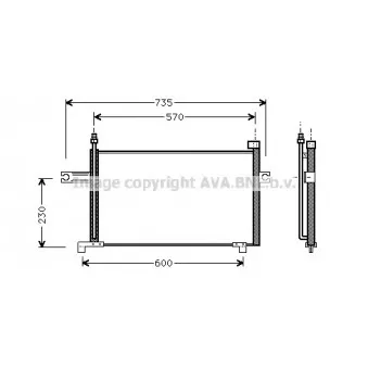 Condenseur, climatisation AVA QUALITY COOLING DN5175