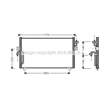 Condenseur, climatisation AVA QUALITY COOLING DN5182