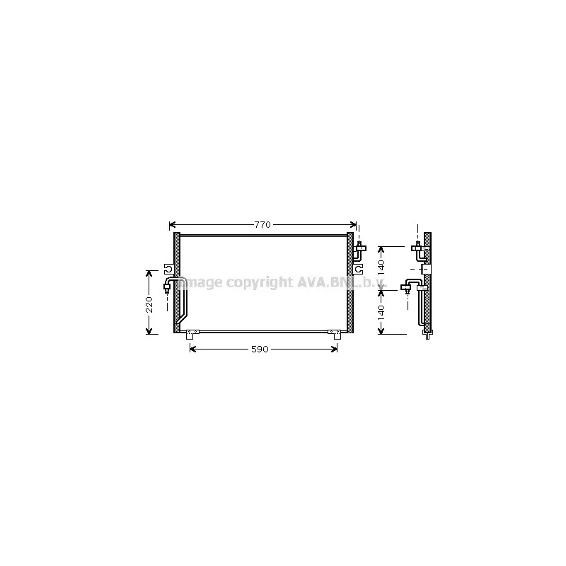Condenseur, climatisation AVA QUALITY COOLING DN5182