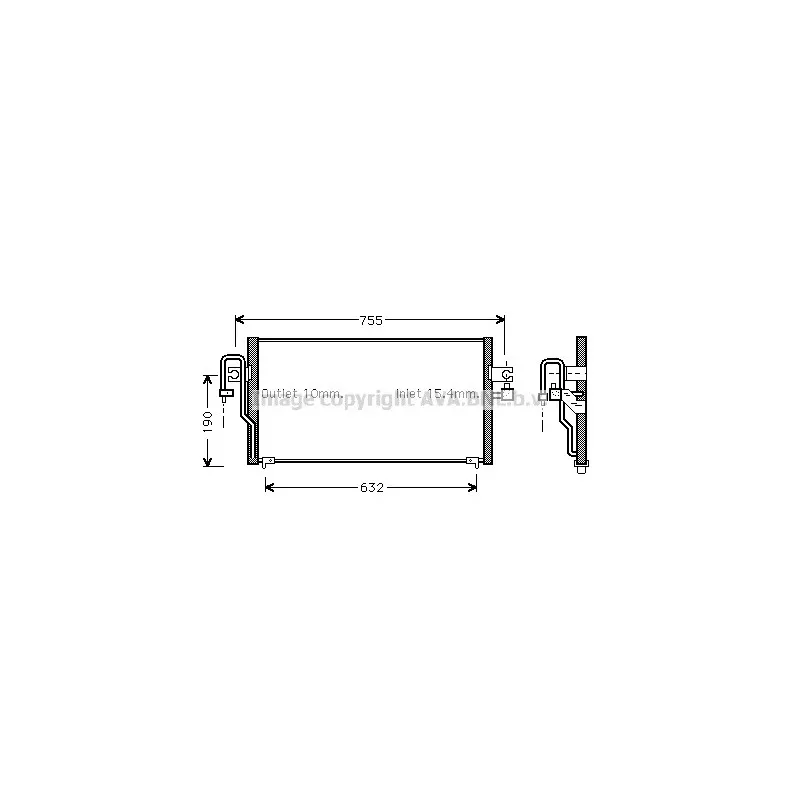 Condenseur, climatisation AVA QUALITY COOLING DN5183