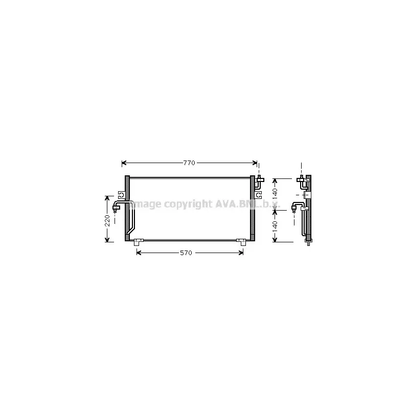 Condenseur, climatisation AVA QUALITY COOLING DN5193