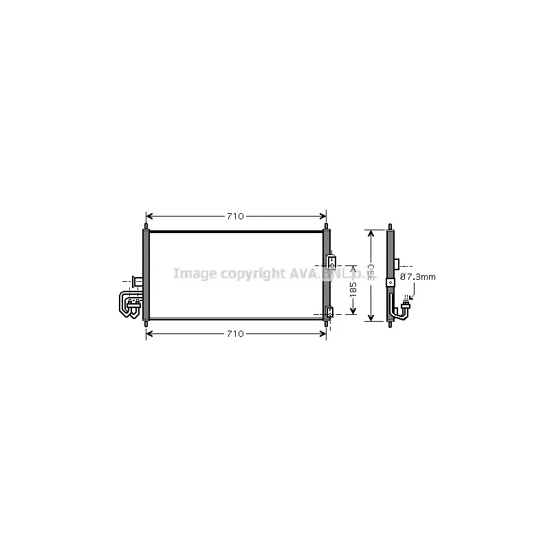 Condenseur, climatisation AVA QUALITY COOLING DN5201