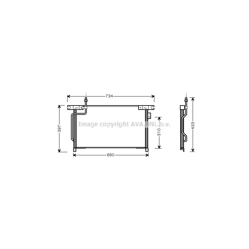 Condenseur, climatisation AVA QUALITY COOLING DN5202