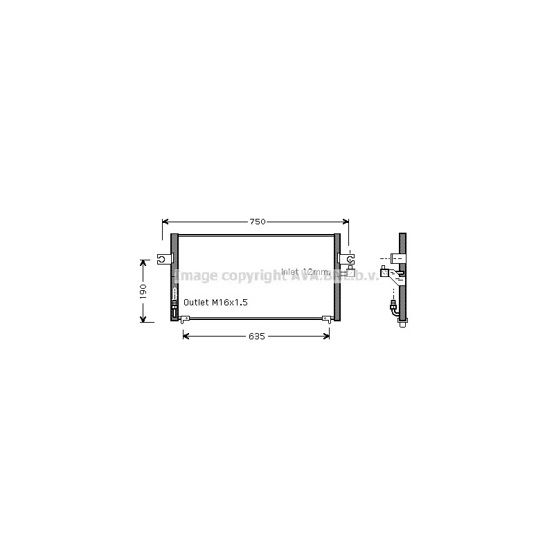 Condenseur, climatisation AVA QUALITY COOLING DN5212