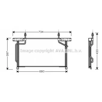 Condenseur, climatisation AVA QUALITY COOLING DN5213