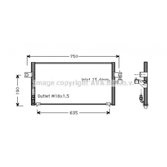 Condenseur, climatisation AVA QUALITY COOLING DN5243