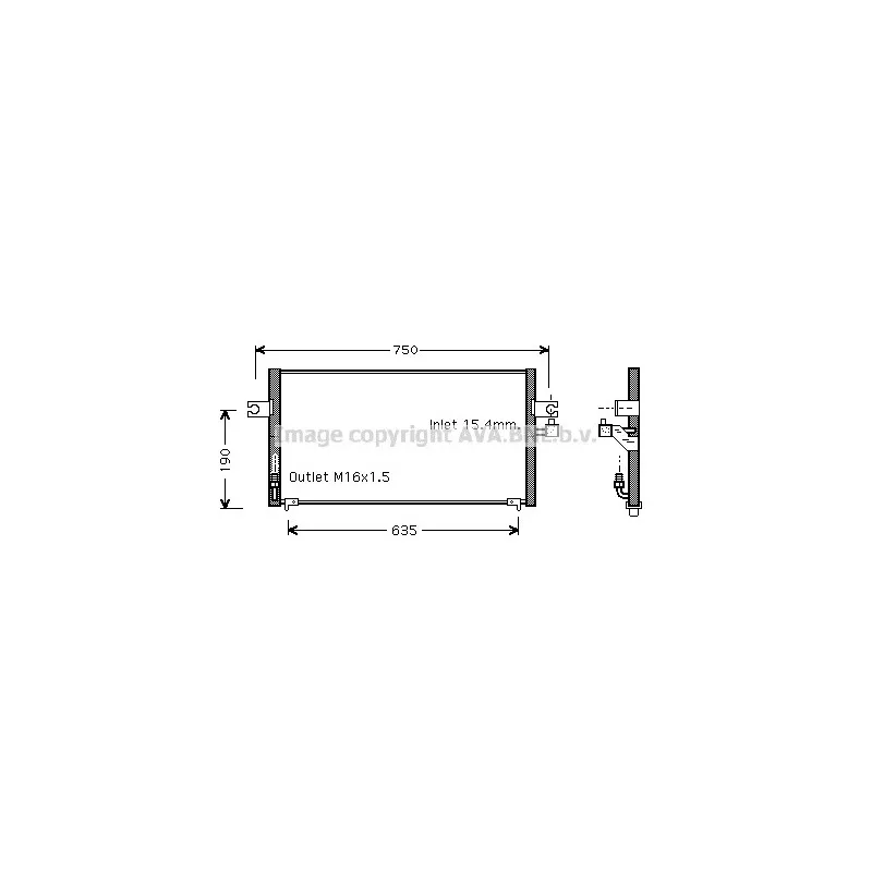 Condenseur, climatisation AVA QUALITY COOLING DN5243