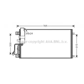 Condenseur, climatisation AVA QUALITY COOLING DN5283D