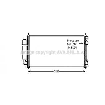 Condenseur, climatisation AVA QUALITY COOLING DN5325D