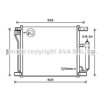 Condenseur, climatisation AVA QUALITY COOLING DN5401D
