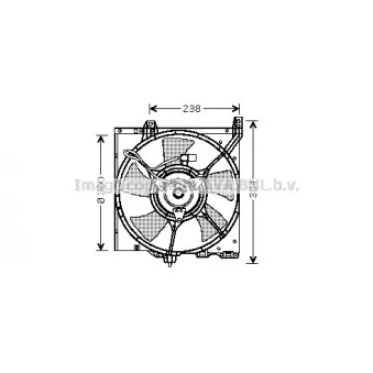 Ventilateur, refroidissement du moteur AVA QUALITY COOLING DN7504