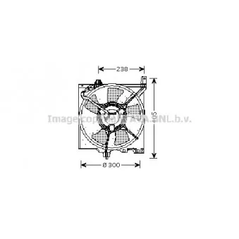 Ventilateur, refroidissement du moteur AVA QUALITY COOLING DN7506