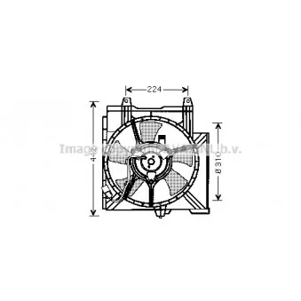 Ventilateur, refroidissement du moteur AVA QUALITY COOLING DN7508