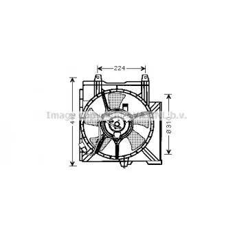 Ventilateur, refroidissement du moteur AVA QUALITY COOLING DN7509