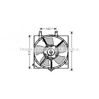 Ventilateur, refroidissement du moteur AVA QUALITY COOLING DN7510