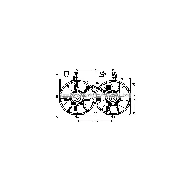 Ventilateur, refroidissement du moteur AVA QUALITY COOLING DN7512