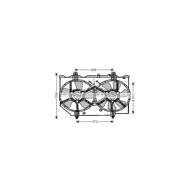 Ventilateur, refroidissement du moteur AVA QUALITY COOLING DN7513