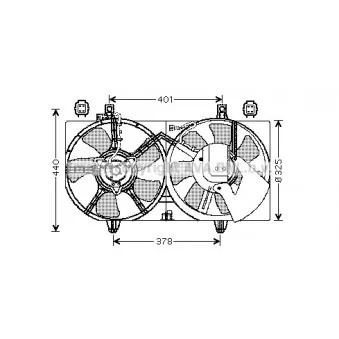 Ventilateur, refroidissement du moteur AVA QUALITY COOLING