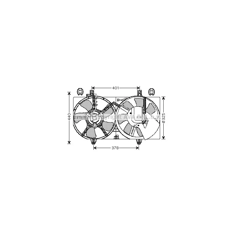Ventilateur, refroidissement du moteur AVA QUALITY COOLING DN7514